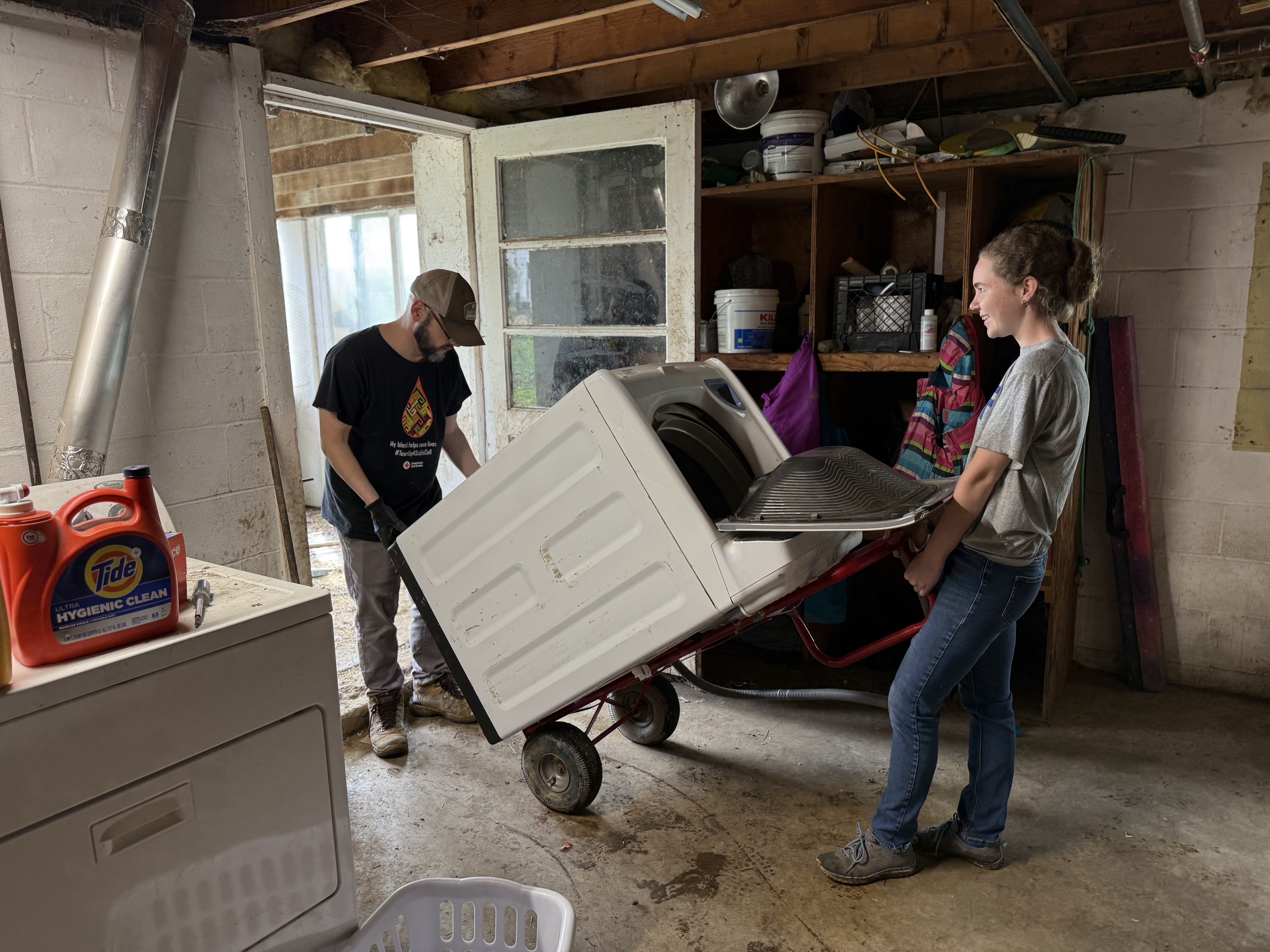 Amery, Steve, and washer